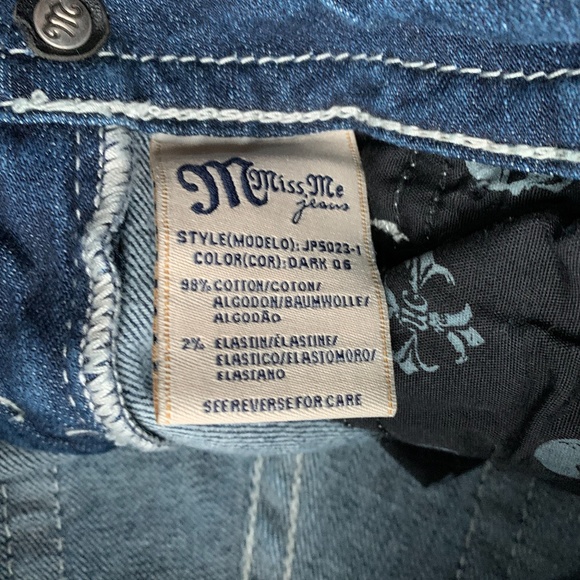 Miss Me-Bootcut Stretch Denim Jeans Rhinestones size 26 but fit like 24/25 - Picture 8 of 13